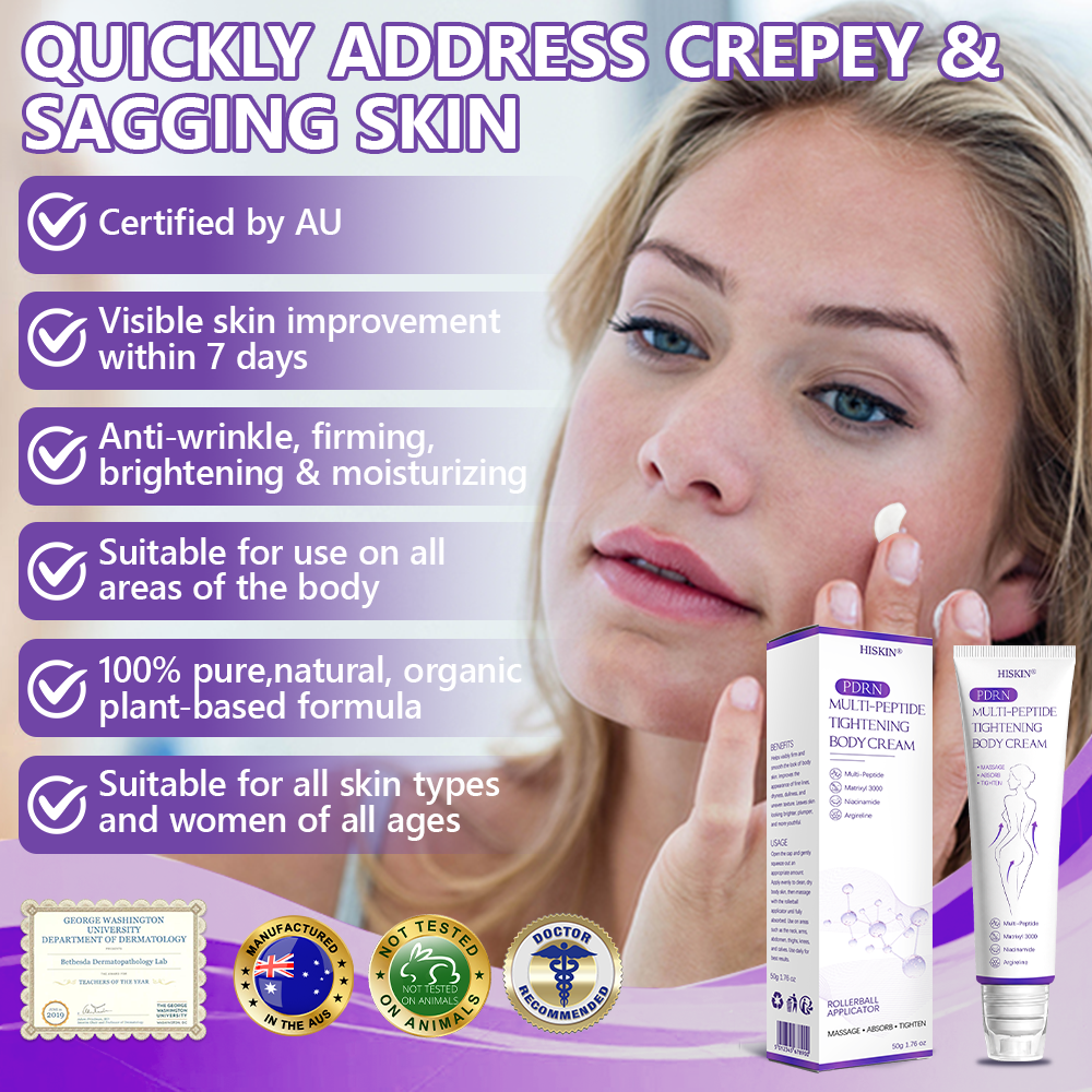 HISKIN® PDRN Multi-Peptide Massaging Body Roller Cream- ✨𝐀𝐧𝐭𝐢-𝐚𝐠𝐢𝐧𝐠, Hydrating, Skin Firming & Lifting, Skin Repair, Even Tone, Acne and Dark Spot Treatment, Wart and Mole Removal, and Psoriasis Relief