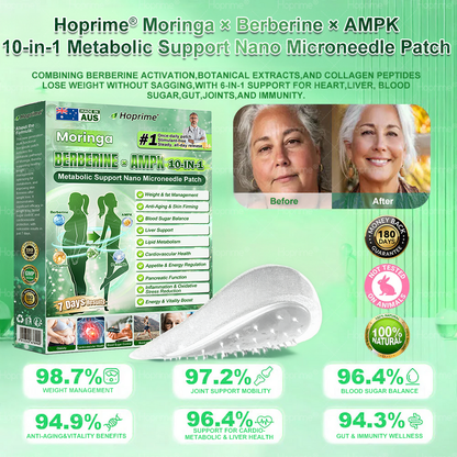 𝐏𝐡𝐲𝐬𝐢𝐜𝐢𝐚𝐧-𝐅𝐨𝐫𝐦𝐮𝐥𝐚𝐭𝐞𝐝 🧑‍⚕️| Hoprime® Moringa · Berberine × AMPK+ 10-in-1 Metabolic Support Nano Microneedle Patch — ✅ 𝐄𝐱𝐩𝐞𝐫𝐢𝐞𝐧𝐜𝐞 𝐕𝐢𝐬𝐢𝐛𝐥𝐞 𝟕-𝐃𝐚𝐲 𝐑𝐞𝐬𝐮𝐥𝐭𝐬 🍉