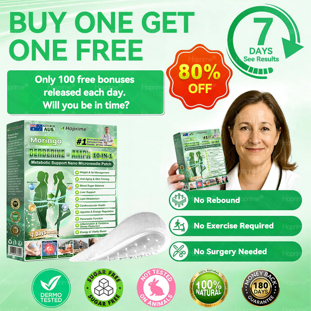 𝐏𝐡𝐲𝐬𝐢𝐜𝐢𝐚𝐧-𝐅𝐨𝐫𝐦𝐮𝐥𝐚𝐭𝐞𝐝 🧑‍⚕️| Hoprime® Moringa · Berberine × AMPK+ 10-in-1 Metabolic Support Nano Microneedle Patch — ✅ 𝐄𝐱𝐩𝐞𝐫𝐢𝐞𝐧𝐜𝐞 𝐕𝐢𝐬𝐢𝐛𝐥𝐞 𝟕-𝐃𝐚𝐲 𝐑𝐞𝐬𝐮𝐥𝐭𝐬 🍉