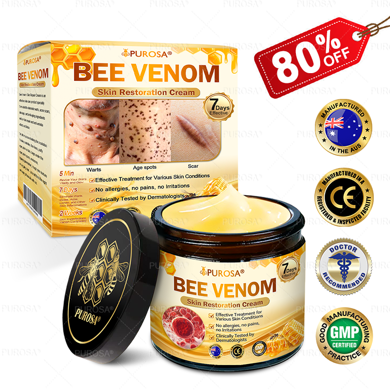 Made and Shipped from AU 🌸🌸🌸 PUROSA® BEE VENOM Skin Restoration Cream 🔥 LAST DAY 80% OFF！