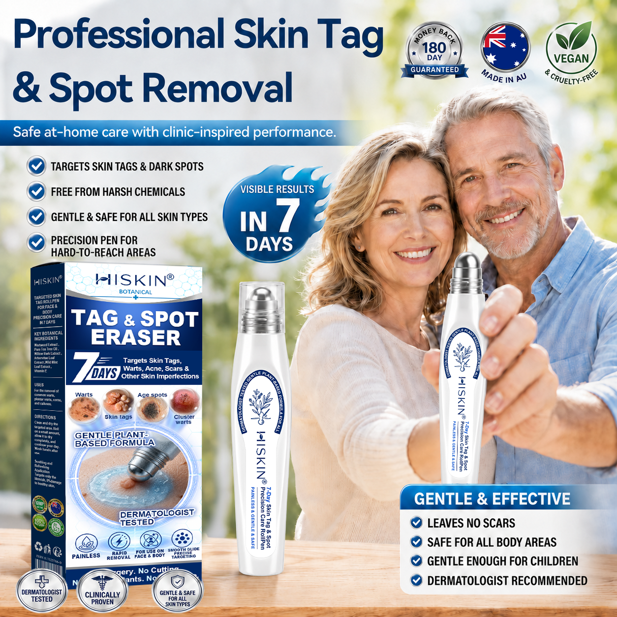 𝐇𝐈𝐒𝐊𝐈𝐍®🏥 𝟕-𝐃𝒂𝘆 𝐒𝗸𝐢𝐧 𝐓𝒂𝗴 & 𝐒𝐩𝙤𝐭 𝐄𝐫𝒂𝐬𝙚𝐫 Painless & Scar-Free Advanced Imperfection Removal Rollerball Pen