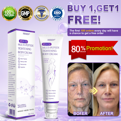 HISKIN® PDRN Multi-Peptide Massaging Body Roller Cream- ✨𝐀𝐧𝐭𝐢-𝐚𝐠𝐢𝐧𝐠, Hydrating, Skin Firming & Lifting, Skin Repair, Even Tone, Acne and Dark Spot Treatment, Wart and Mole Removal, and Psoriasis Relief
