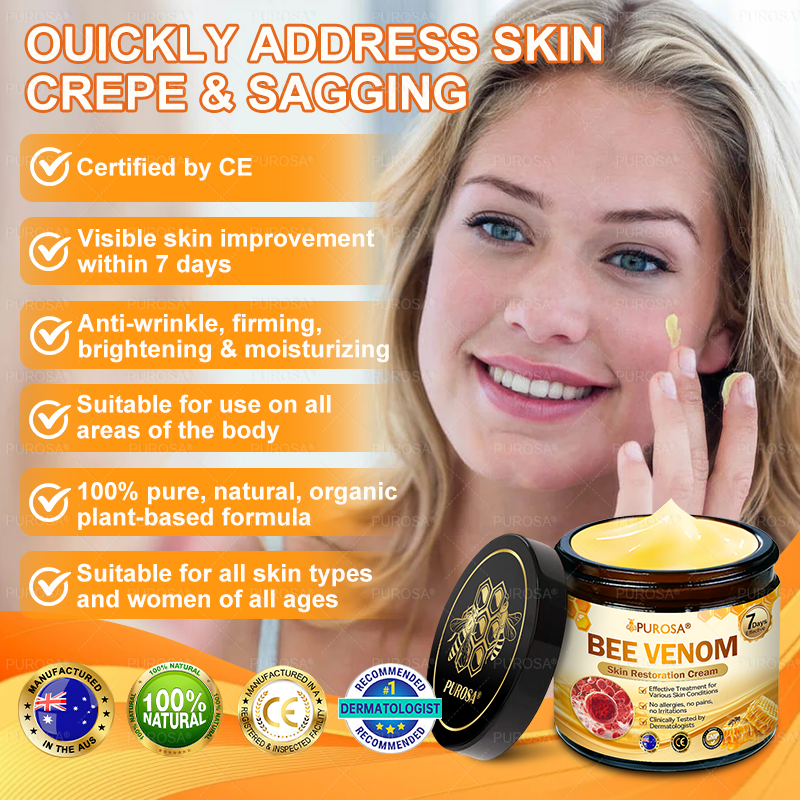 Made and Shipped from AU 🌸🌸🌸 PUROSA® BEE VENOM Skin Restoration Cream 🔥 LAST DAY 80% OFF！