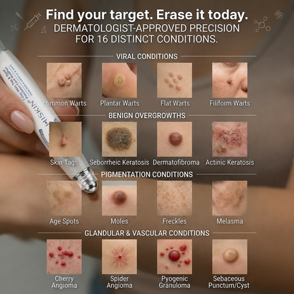 𝐇𝐈𝐒𝐊𝐈𝐍®🏥 𝟕-𝐃𝒂𝘆 𝐒𝗸𝐢𝐧 𝐓𝒂𝗴 & 𝐒𝐩𝙤𝐭 𝐄𝐫𝒂𝐬𝙚𝐫 Painless & Scar-Free Advanced Imperfection Removal Rollerball Pen