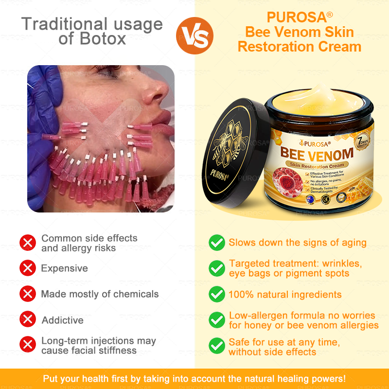 Made and Shipped from AU 🌸🌸🌸 PUROSA® BEE VENOM Skin Restoration Cream 🔥 LAST DAY 80% OFF！